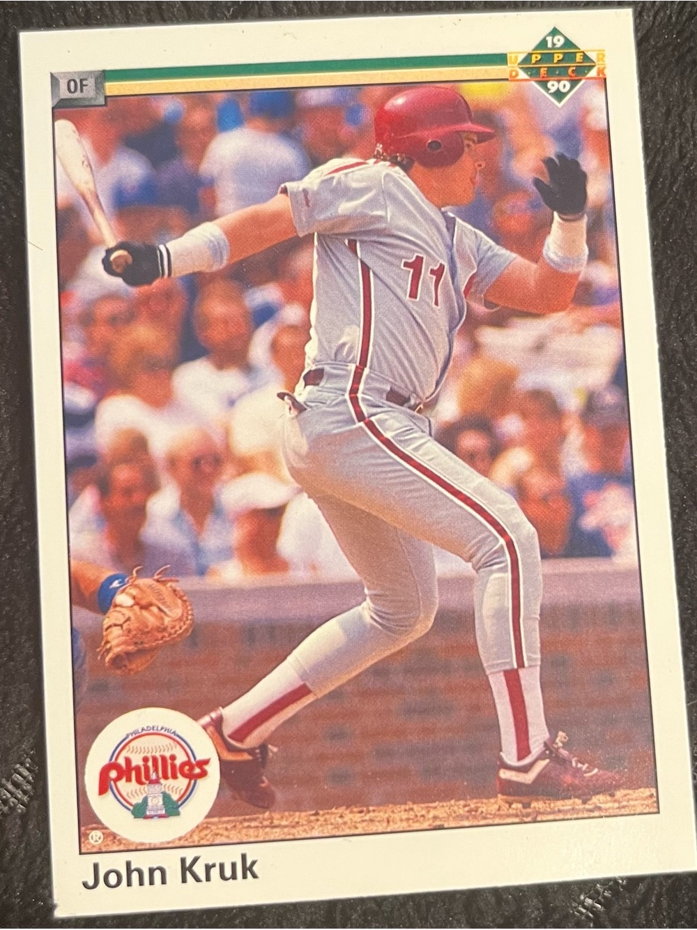 Upper Deck John Kruk Baseball Trading Card - White & Red